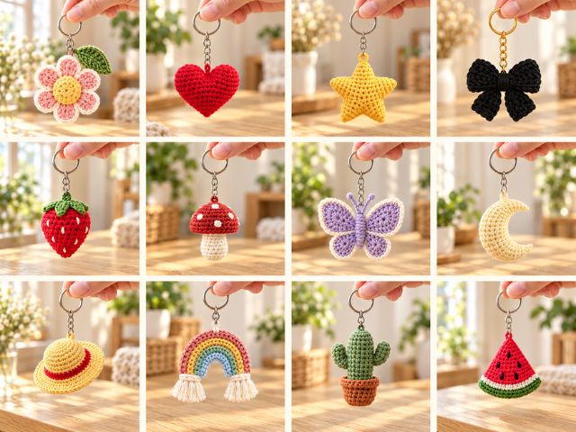 12 Easy Crochet Keychain Ideas for Beginners